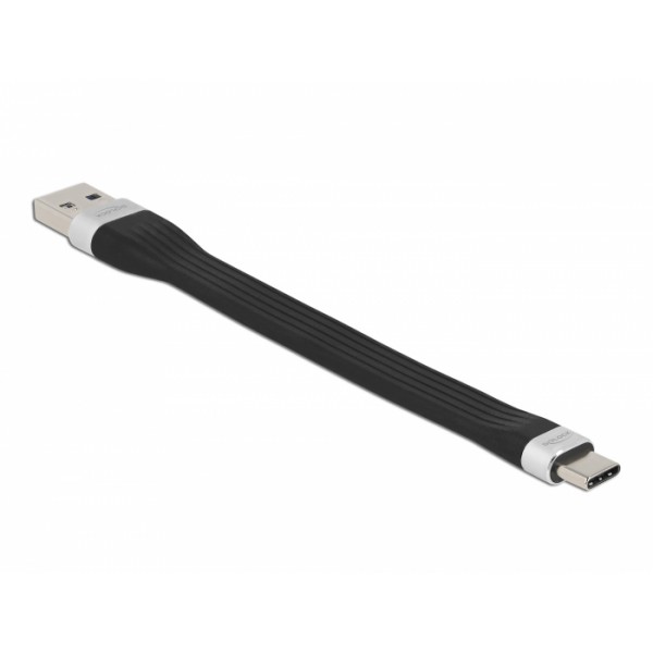 DELOCK καλώδιο USB 3.2 σε USB-C 85771, 3A, 5Gbps, FPC, 13.5cm, μαύρο - DeLock