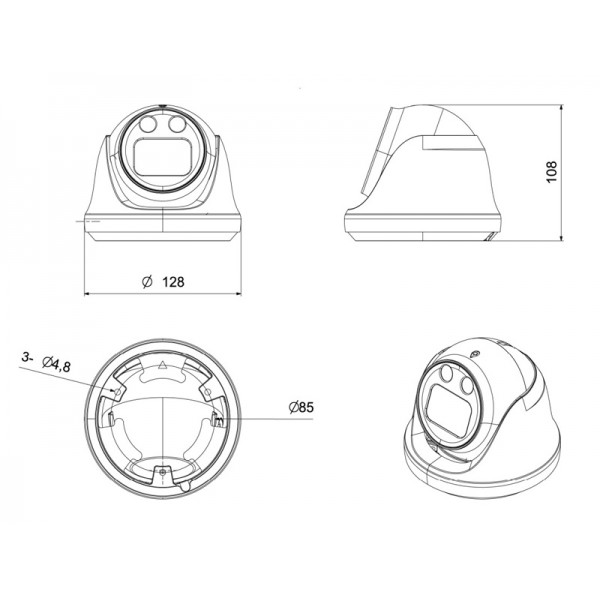 LONGSE IP κάμερα CMLBFG400WH, 2.8mm, 4MP, αδιάβροχη IP67, PoE