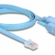 DELOCK καλώδιο serial RS-232 DB9 σε RJ45 63353, 1m, μπλε
