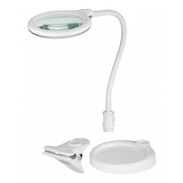 GOOBAY μεγεθυντικός φακός 60359 με κλιπ & βάση, LED, 3 διόπτρες, λευκός - GOOBAY