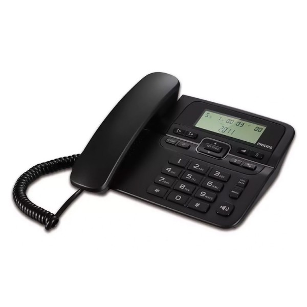PHILIPS ενσύρματο τηλέφωνο M20B-00, λειτουργία ανοιχτής ακρόασης, μαύρο - Επιτραπέζιες Συσκευές