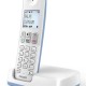 PHILIPS ασύρματο τηλέφωνο D2501S-34, με ελληνικό μενού, λευκό-μπλε