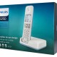 PHILIPS ασύρματο τηλέφωνο D2501S-34, με ελληνικό μενού, λευκό-μπλε