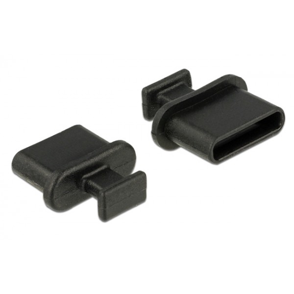 DELOCK κάλυμμα προστασίας για θύρα USB-C 64013 με λαβή, μαύρο, 10τμχ - DeLock