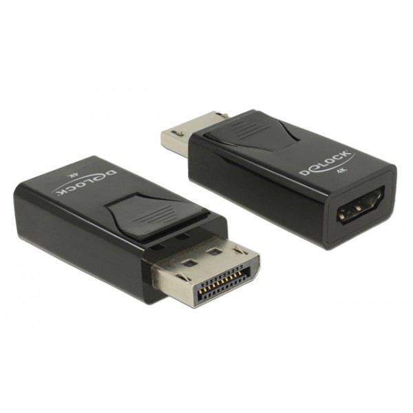 DELOCK αντάπτορας DisplayPort σε HDMI 66234, 4K/30Hz, Passive, μαύρος - DeLock