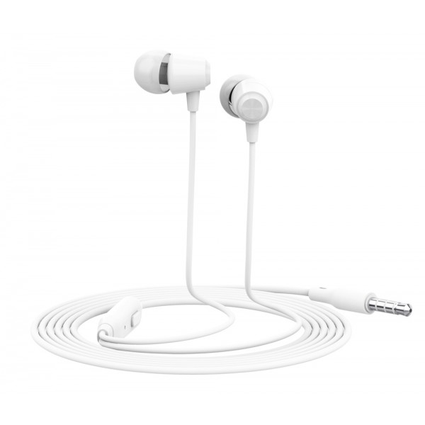 CELEBRAT earphones με μικρόφωνο G4, 3.5mm σύνδεση, Φ10mm, 1.2m, λευκό - CELEBRAT
