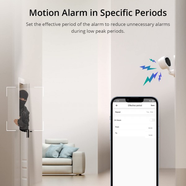 SONOFF smart κάμερα S-CAM με ηχητικό συναγερμό, 1080p FHD, Wi-Fi - SONOFF