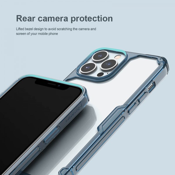 NILLKIN θήκη Nature Pro για Apple iPhone 14 Pro Max, μπλε & διάφανη - NILLKIN