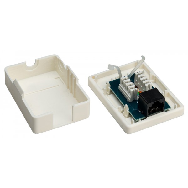 GOOBAY επιτοίχια πρίζα δικτύου 77632, 1 θύρα RJ45, CAT 6 UTP, λευκή - Διάφορα Δικτύου