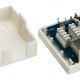 GOOBAY επιτοίχια πρίζα δικτύου 77635, 2 θύρες RJ45, CAT 6 STP, λευκή