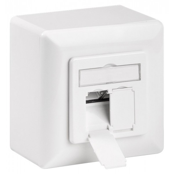 GOOBAY επιτοίχια πρίζα CAT 6 68244, 2x RJ45, 80x80mm, λευκή - Διάφορα Δικτύου