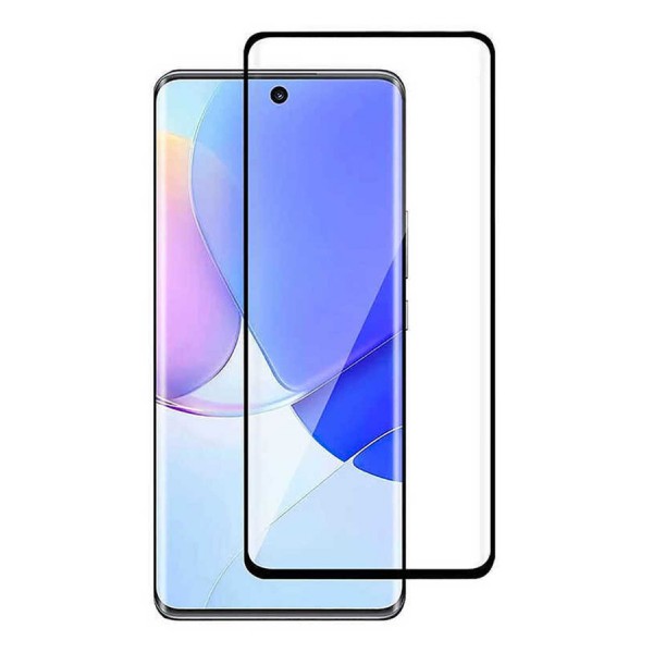 POWERTECH tempered glass 5D, full glue, curved, Huawei P50 Pro, μαύρο - Tempered Glass