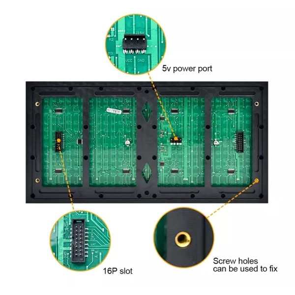KEYESTUDIO LED panel module P10 KT0183 για Arduino, 16x32cm, λευκό - Ρομποτική