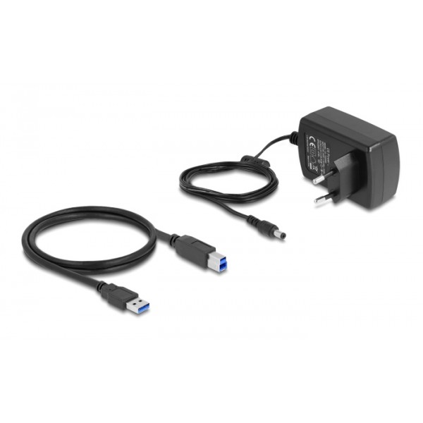 DELOCK docking station για 2.5" ή 3.5" SATA HDD/SSD 64183, 2 θέσεων, με card reader, 5Gbps, clone function, μαύρο