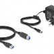 DELOCK docking station για 2.5" ή 3.5" SATA HDD/SSD 64183, 2 θέσεων, με card reader, 5Gbps, clone function, μαύρο
