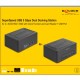 DELOCK docking station για 2.5" ή 3.5" SATA HDD/SSD 64183, 2 θέσεων, με card reader, 5Gbps, clone function, μαύρο