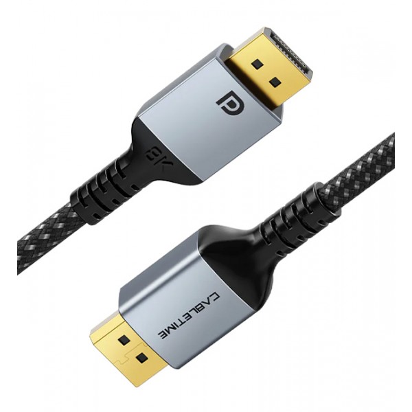 CABLETIME καλώδιο DisplayPort CT-DP8K, 32.4Gbps, 8K/60Hz, 3m, μαύρο - CABLETIME