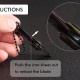 Μίνι σουγιάς KNF-0008 με πτυσσόμενη λεπίδα, 5.7cm, μαύρος