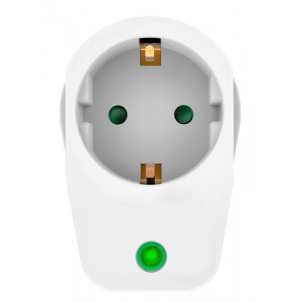 POWERTECH αντάπτορας ρεύματος PT-996, 1 θέση schuko, 16A, 3680W, λευκός - Πολύπριζα Ρεύματος