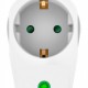 POWERTECH αντάπτορας ρεύματος PT-996, 1 θέση schuko, 16A, 3680W, λευκός