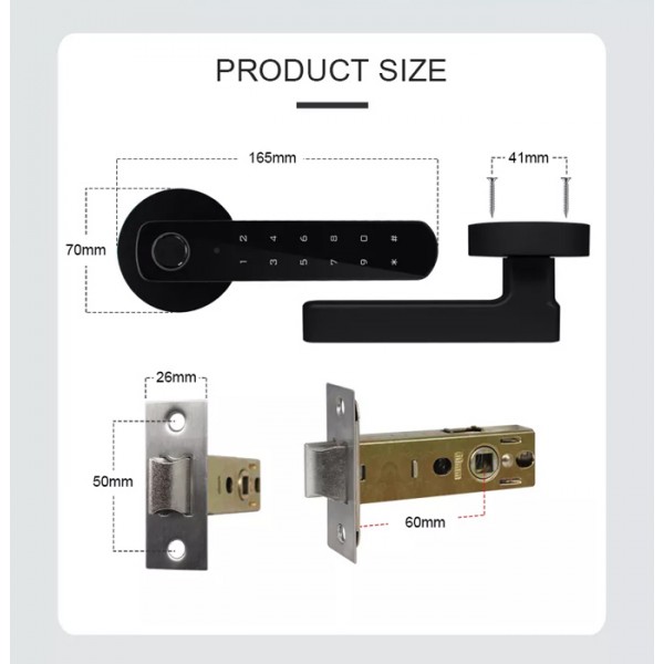 SECUKEY ηλεκτροπύρος D100-BT, συνδυασμού & fingerprint, μαύρος SECUKEY ηλεκτροπύρος D100-BT, συνδυασμού & fingerprint, μαύρος
