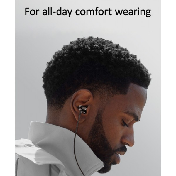 USAMS earphones με μικρόφωνο EP-42, 3.5mm σύνδεση, Φ10mm, 1.2m, μαύρα - Ακουστικά - Bluetooth