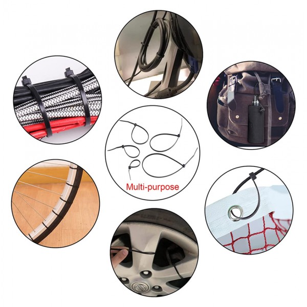POWERTECH δεματικά καλωδίων TIES-061, 400x7.5mm, λευκά, 100τμχ - Τακτοποίηση Καλωδίων