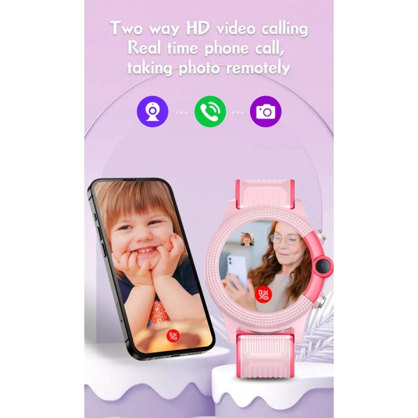 INTIME GPS smartwatch για παιδιά IT-051, 1.28", camera, 4G, IPX7, μαύρο - GPS Tracker