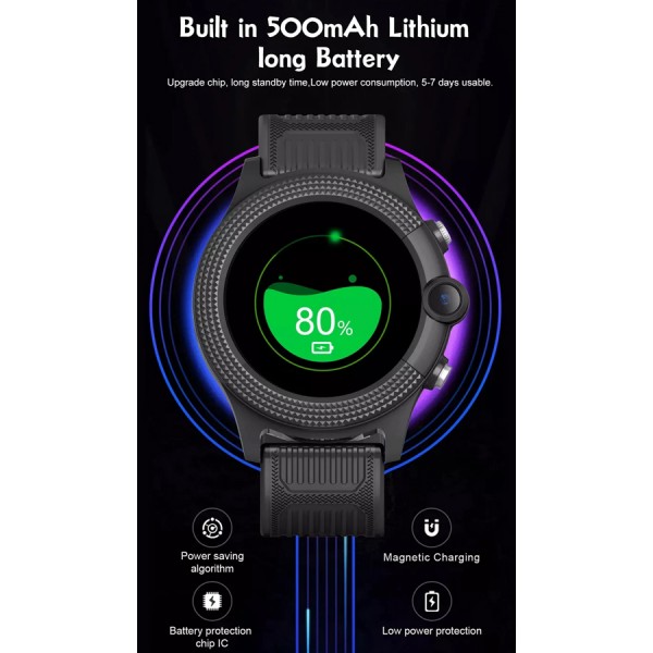 INTIME GPS smartwatch για παιδιά IT-051, 1.28", camera, 4G, IPX7, μαύρο