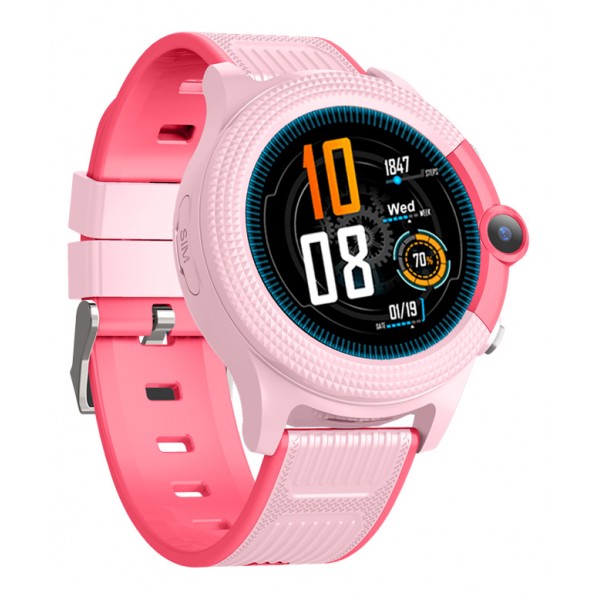INTIME GPS smartwatch για παιδιά IT-053, 1.28", camera, 4G, IPX7, ροζ - GPS Tracker