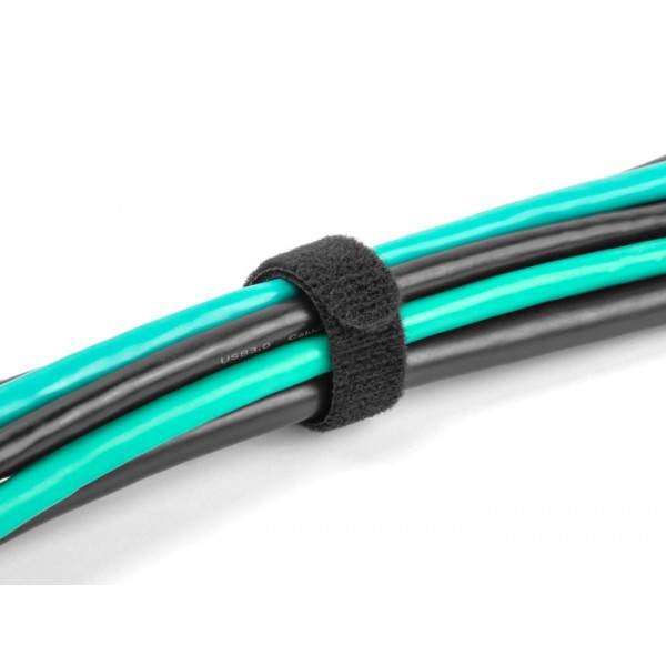 DELOCK δεματικά καλωδίων 19010, τύπου velcro, 12x150mm, μαύρα, 10τμχ - Τακτοποίηση Καλωδίων
