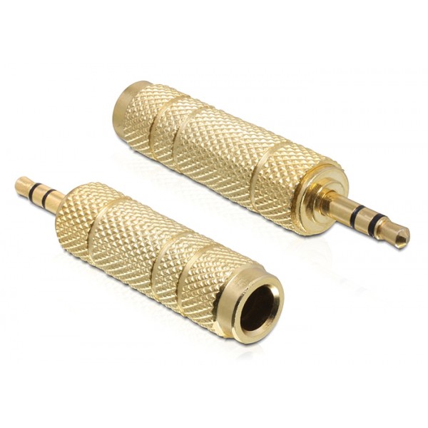 DELOCK αντάπτορας 3.5mm σε 6.35mm 65360, μεταλλικό, gold plated - Ήχος
