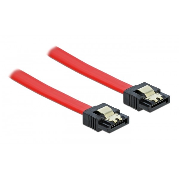 DELOCK καλώδιο SATA 82677, 6 Gb/s, 50cm, κόκκινο - Εσωτερικά PC