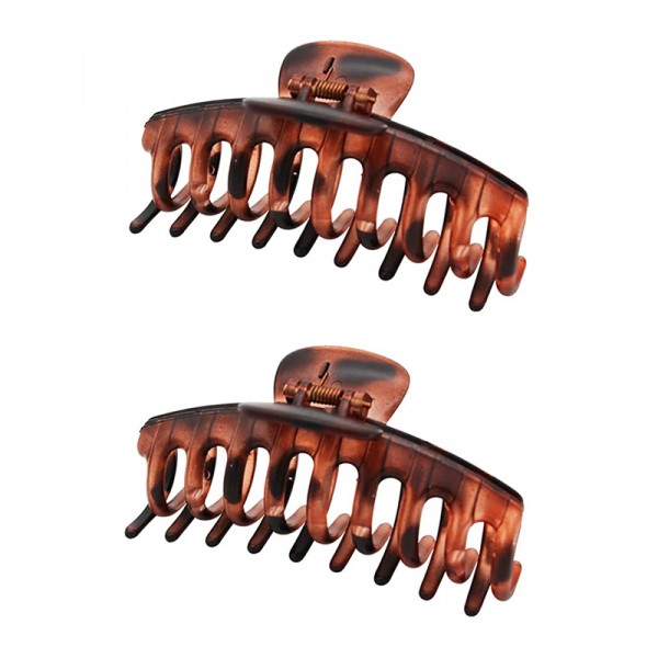 ROXXANI κλιπ μαλλιών RXN-0014, καφέ, 11cm, 2τμχ - Προσωπικά Είδη
