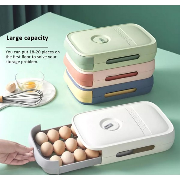 Πλαστική θήκη αυγών HUH-0105 για 18-20 αυγά, 8x22x29, λευκή - UNBRANDED