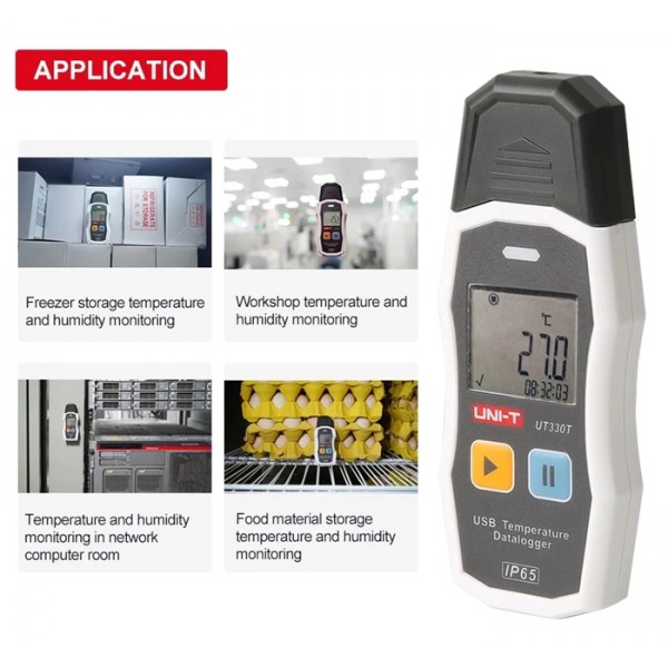 UNI-T ψηφιακό θερμόμετρο UT330T, USB, -30 έως 70 °C - UNI-T