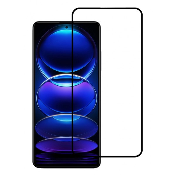 POWERTECH tempered glass 5D, full glue, Xiaomi Redmi Note 12/5G, μαύρο - Tempered Glass