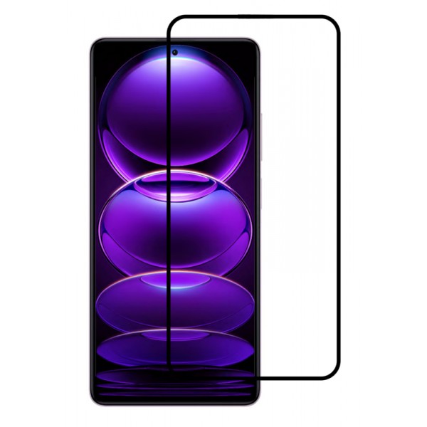 POWERTECH tempered glass 5D, Xiaomi Redmi Note 12 Pro/5G/Pro plus, μαύρο - Tempered Glass