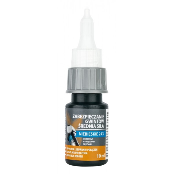 TECMAXX κόλλα Threadlock 14-035, μεσαίας αντοχής, 10ml, μπλε - TECMAXX