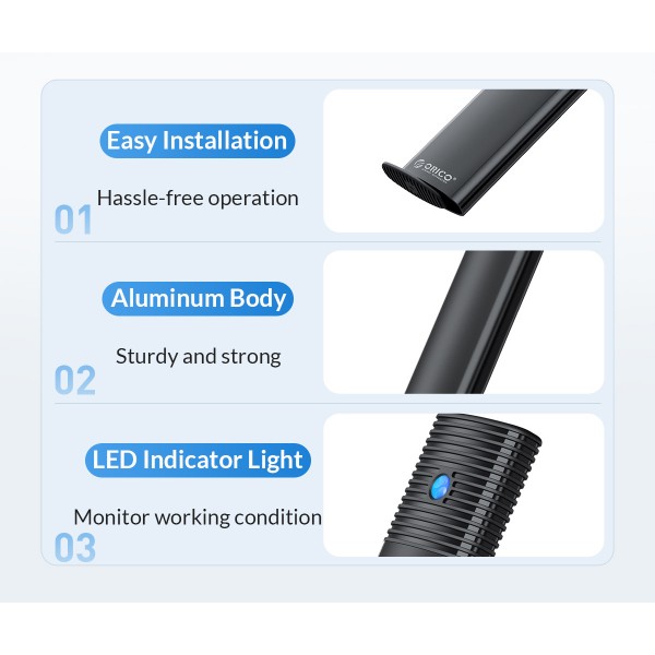 ORICO θήκη για Μ.2 NVMe SSD PWM2-G2-BK-EP, 10Gbps, έως 4TB, μαύρη
