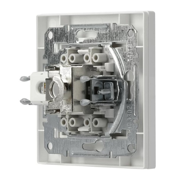 SCHNEIDER ELECTRIC επιτοίχια πρίζα δικτύου RJ45 & RJ12 Asfora EPH4900121 - Διάφορα Δικτύου