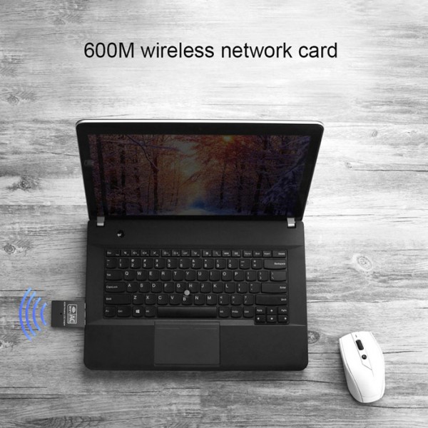 POWERTECH ασύρματος USB αντάπτορας δικτύου PT-1041, 600Mbps, 2.4/5GHz - Κάρτες Δικτύου - USB Dongles