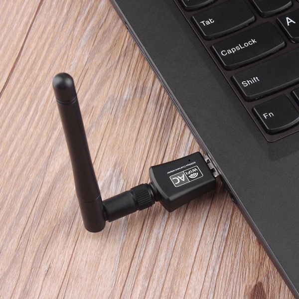 POWERTECH ασύρματος USB αντάπτορας δικτύου PT-1042, 600Mbps, 2.4/5GHz - Κάρτες Δικτύου - USB Dongles