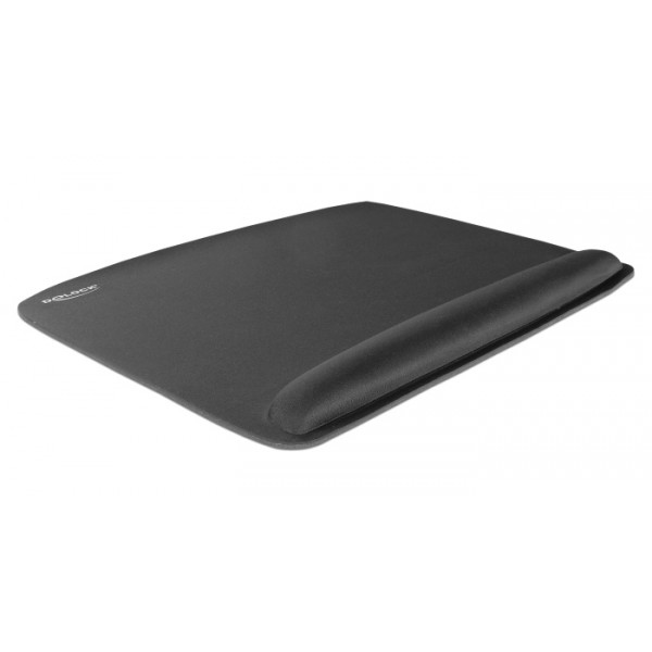 DELOCK mousepad για laptop με στήριγμα καρπού 12601, 320x420mm, μαύρο - Mouse Pad
