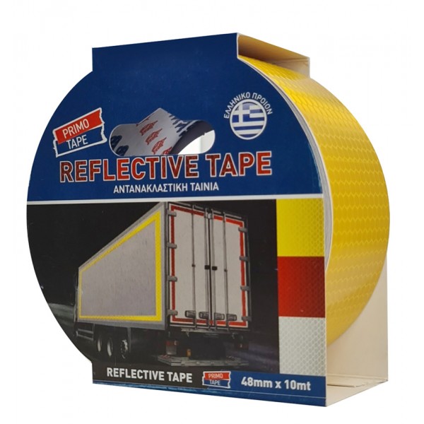 PRIMO TAPE αντανακλαστική ταινία SEL-024, 48mm x 10m, κίτρινη - PRIMO TAPE