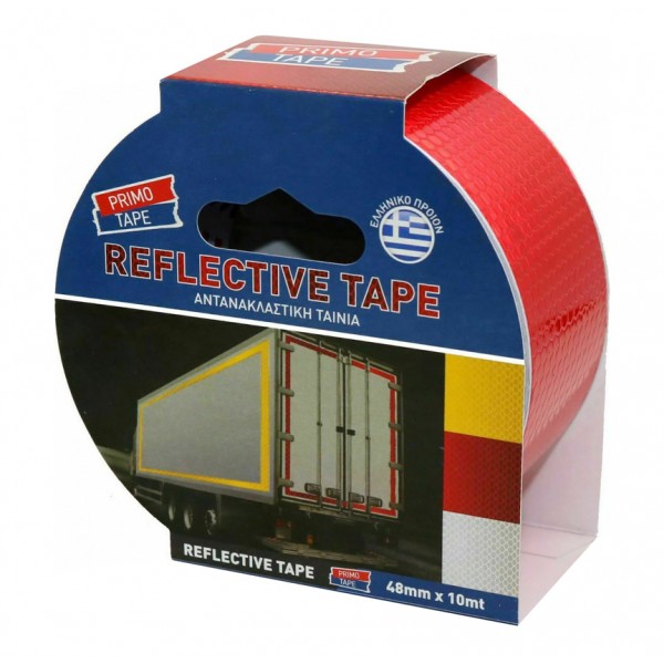 PRIMO TAPE αντανακλαστική ταινία SEL-025, 48mm x 10m, κόκκινη - PRIMO TAPE