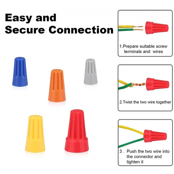 Σύνδεσμος καλωδίου twist-on P2 TOOL-0083, Φ9.9mmx17.7mm, μπλε, 25τμχ - UNBRANDED