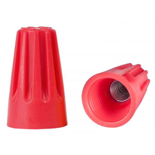 Σύνδεσμος καλωδίου twist-on P1 TOOL-0085, Φ8.6mmx15.2mm, κόκκινος, 25τμχ - UNBRANDED