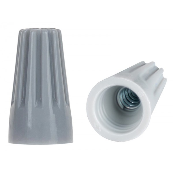 Σύνδεσμος καλωδίου twist-on P1 TOOL-0086, Φ8.6mmx15.2mm, γκρι, 25τμχ - UNBRANDED