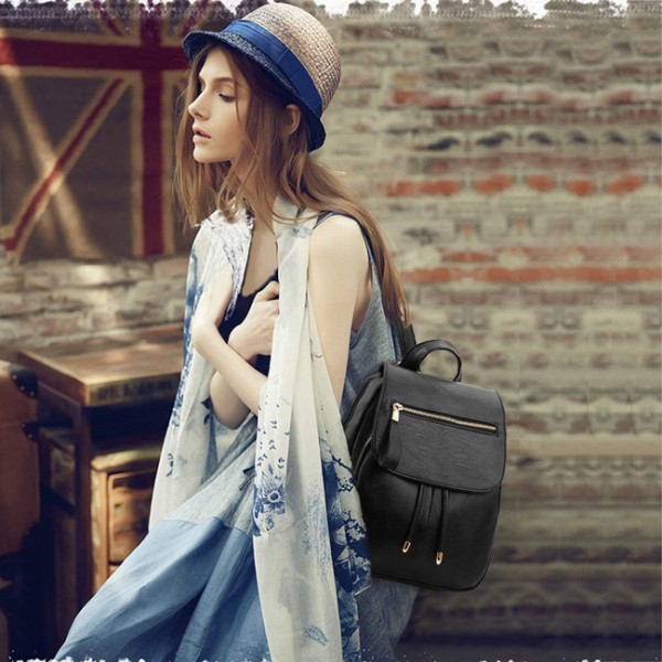ROXXANI γυναικεία τσάντα πλάτης LBAG-0018, μαύρη - Σπίτι & Gadgets